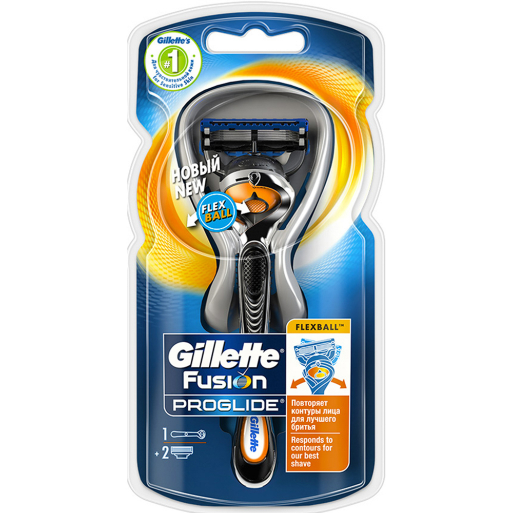 Gilette. Станок Fusion PROGLIDE + 1 кассета first real в коробке. Станок Fusion Flexball + 2 кассета.