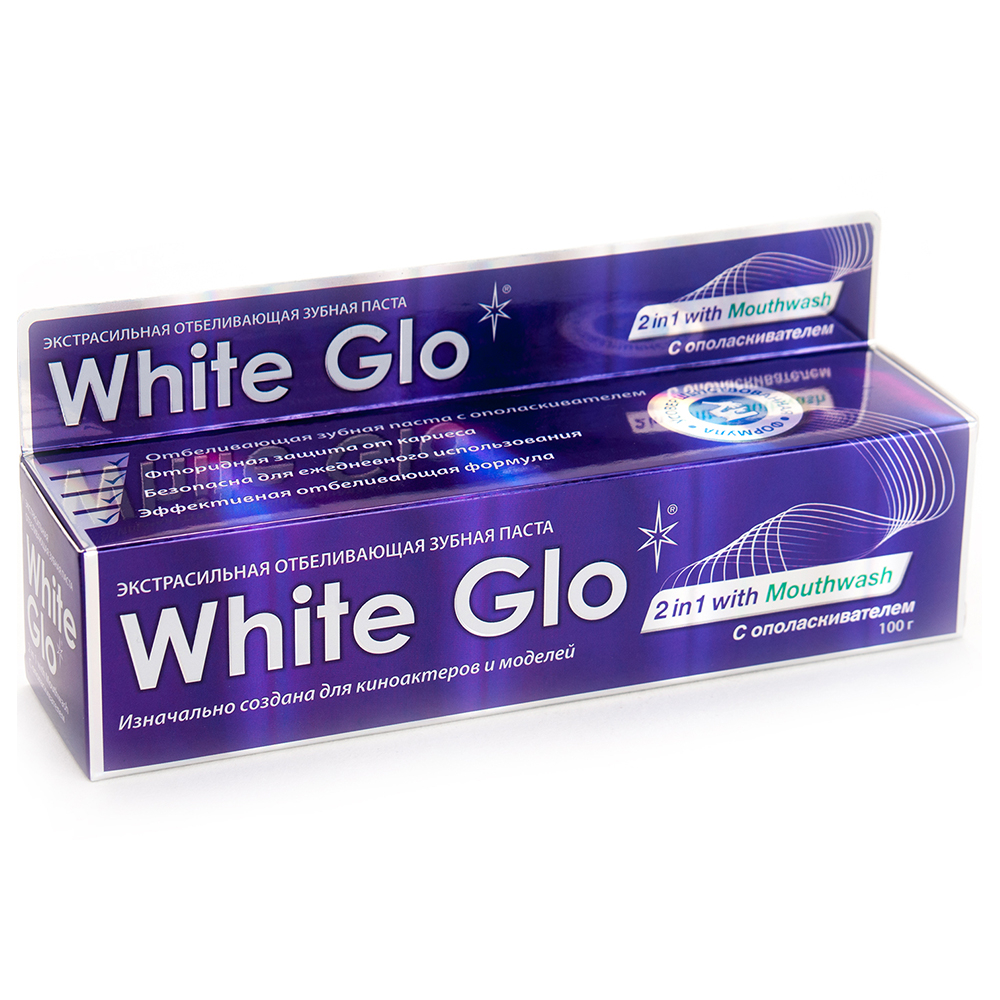 Купить Зубная паста WHITE GLO отбеливающая 