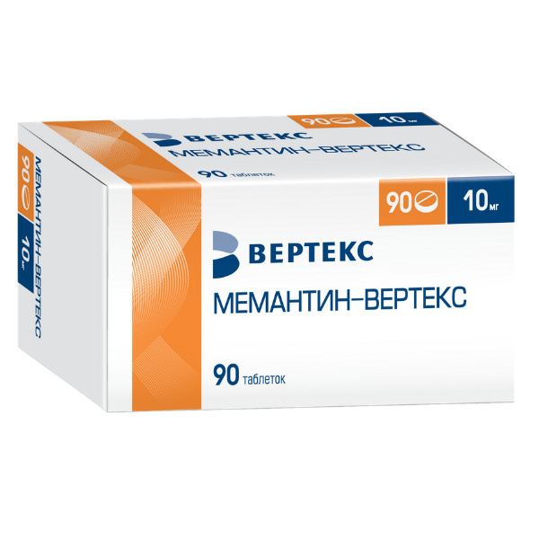 Купить Мемантин-ВЕРТЕКС таб. п/пл. об. 10мг №90 - наличие в аптеках СПБ .