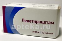 Леветирацетам таб. п/пл. об. 1г №30 (бан.)