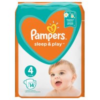 Подгузники PAMPERS Sleep & Play Maxi (9-14кг) р.4 №14 (ромашка)