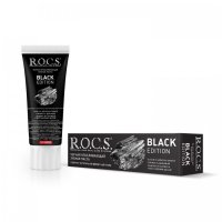 Зубная паста РОКС Black Edition черная отбеливающая 74г