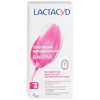 Лактацид Sensitive (чувствительная кожа) средство д/интимн. гигиены (молочная кислота, экстракт хлопка) 200мл