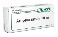 Аторвастатин-АЛСИ таб. п/пл. об. 10мг №30