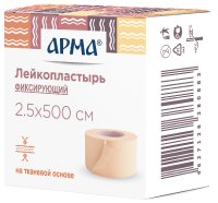 Лейкопластырь АРМА фикс. 2,5х500см (телес.)