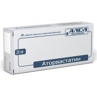 Аторвастатин-АЛСИ таб. п/пл. об. 20мг №30