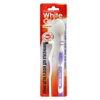 Зубная щетка WHITE GLO Flosser + ластик д/удаления налета