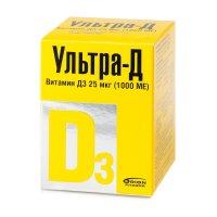 Ультра-Д (витамин Д3) таб. жев. 25мкг (1000МЕ) №120