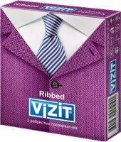 Презерватив VIZIT Ribbed (ребристые с кольцами) №3