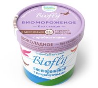 Биомороженое BIOfly горький шоколад шоколадное б/сахара 45г