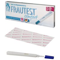 Тест на беременность FRAUTEST Comfort №1 струйный в кассете-держателе с колпачком