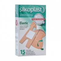 Лейкопластырь SILKOPLAST Elastic №15 с серебряной подушкой (+Ag)