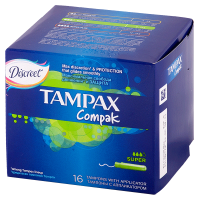 Тампоны гигиенические TAMPAX Compak Super №16 с апплик.