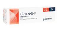 Ортофен туба(гель д/наружн. прим.) 5% 30г №1