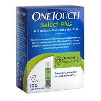 Тест-полоска ONE TOUCH д/глюкометра "Оne Touch Select plus" №100