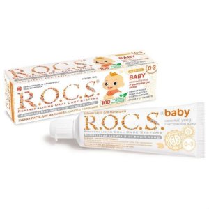 Зубная паста детская РОКС Baby (0-3лет) Нежный уход с экстрактом айвы 45г