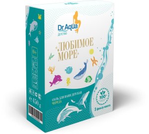 Соль для ванн детская DR. AQUA Любимое море череда 450г №3