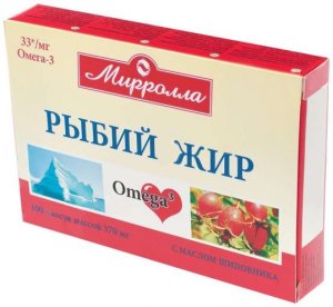 Рыбий жир "Миролла" с шиповником капс. №100