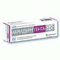 Акридерм ГЕНТА туба(крем д/наружн. прим.) 0,05% + 0,1% 15г №1
