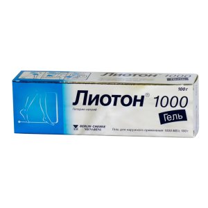 Лиотон 1000 туба(гель д/наружн. прим.) 1000ЕД/г 50г №1