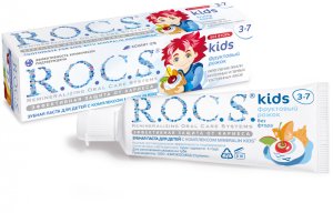 Зубная паста детская РОКС Kids (3-7лет) Фруктовый рожок б/фтора 45г