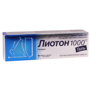 Лиотон 1000 туба(гель д/наружн. прим.) 1000ЕД/г 30г №1