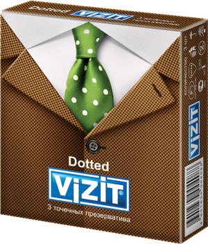 Презерватив VIZIT Dotted (точечные с пупырышками) №3