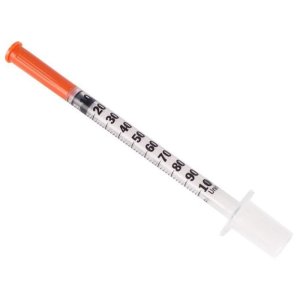 Шприц инсулиновый с иглой 1мл (3-х комп.) U-100 G26 (0,45х12мм)