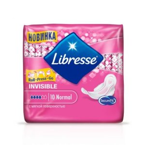 и гигиеническПрокладкие LIBRESSE Invisible Normal №10 SCA Hygiene Products/ Словакия