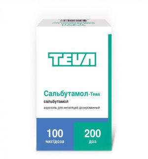 Сальбутамол-Тева бал.(аэр. доз. д/ингал.) 100мкг/доза 200 доз 12мл