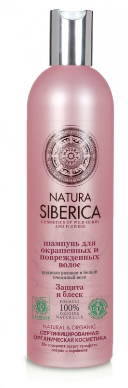 Natura Siberica шампунь д/окраш. и поврежд. волос Защита и блеск 400мл