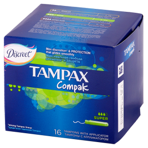 Тампоны гигиенические TAMPAX Compak Super №16 с апплик.
