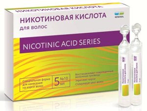 Никотиновая кислота для волос амп. 5мл №10