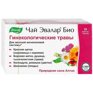 Чай лечебный ЭВАЛАР БИО Гинекологические травы пак.-фильтр 1,5г №20