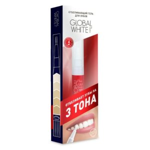 Зубной гель GLOBAL WHITE карандаш отбеливающий 5мл