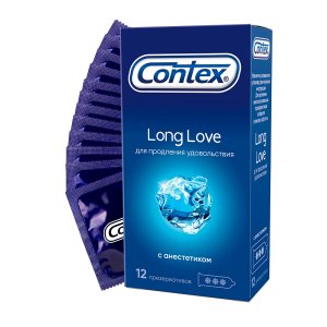 Презерватив CONTEX №12 Long Love (пролонгирующие)