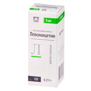 Левомицетин фл.-кап.(капли глазн.) 0,25% 5мл